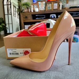Christian Louboutin "So Kate" - 120mm - Nude Patent Leather